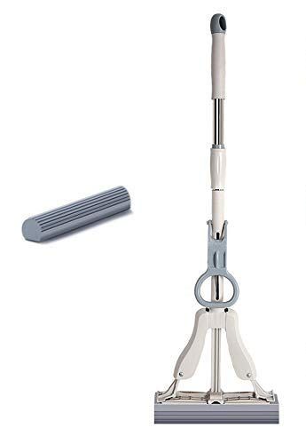 HUOQILIN Sponge Mop  Super Absorbent 11'' Quadruple Roller PVA Foam Sponge Mop All Purpose Floor,A