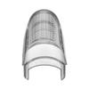 10B foil compatible with Braun (e.g. CruZer, MultiGroomer, FreeControl, series Z, series 1 and many others) / grey foil view 4