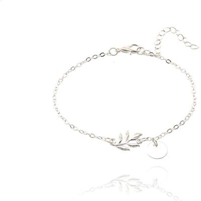 Bracelet Jewelry Ladies Fashion Plant Bracelet Leaf Shape Gold Color Color Bracelet Metal Pendant Leaf Bracelet Christmas Decoration Gift