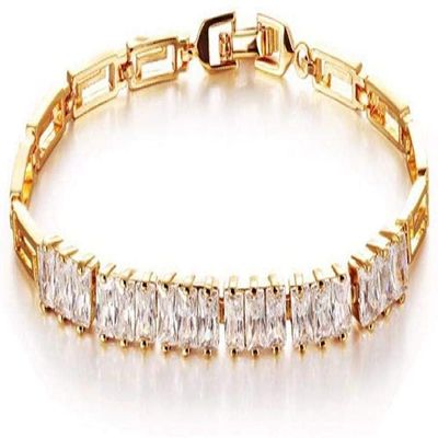 Bracelet Jewelry Birthday Gift_Empty Square Diamond Zircon Ladies Bracelet 18K Exquisite Birthday Ks461