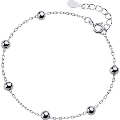 Bracelet Jewelry S925 Silver Bracelet Lady Glossy Pearl Ball Bracelet Small Silver Ball Bracelet Jewelry