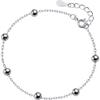 Bracelet Jewelry S925 Silver Bracelet Lady Glossy Pearl Ball Bracelet Small Silver Ball Bracelet Jewelry view 1