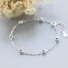 Bracelet Jewelry S925 Silver Bracelet Lady Glossy Pearl Ball Bracelet Small Silver Ball Bracelet Jewelry view 3