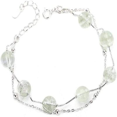 Bracelet Jewelry S925 Sterling Silver Bracelet Crystal Bead Bracelet Ladies Multi-Layer Bracelet
