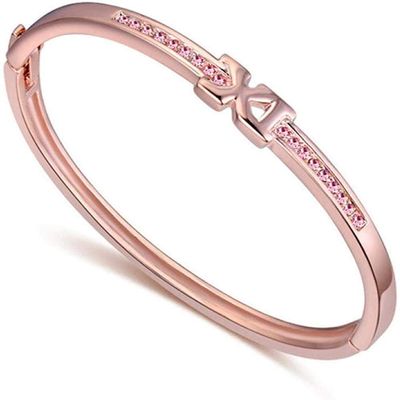 Bracelet Jewelry Letter Creative Rose Gold Bracelet Beautiful Crystal Bracelet Fashion Wild Hand Jewelry