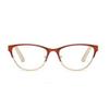 Half-Frame Cat-Eye Reading Glasses Anti-Fatigue Optical Glasses, Retro Reading Glasses, Dual-Purpose High-Definition Optical Glasses Unisex +350 Coffee view 1