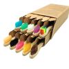 Kids Bamboo Toothbrushes 10 Pack, Children's Toothbrush Colorful Soft Bristles Eco Friendly Biodegradable Wooden Handle, Small Head Tooth Brush for Child view 1