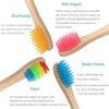 Kids Bamboo Toothbrushes 10 Pack, Children's Toothbrush Colorful Soft Bristles Eco Friendly Biodegradable Wooden Handle, Small Head Tooth Brush for Child view 4