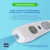 No Touch Infrared Forehead Thermometer, Non-Contact Digital Thermometer Suitable for Baby and Adult, Instant Temperature Checker, Body Mode Thermometer (White) view 3