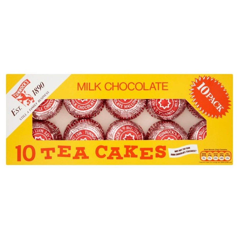 Tunnocks Milk Chocolate Tea Cakes - (1 Pack of 10 Cakes)