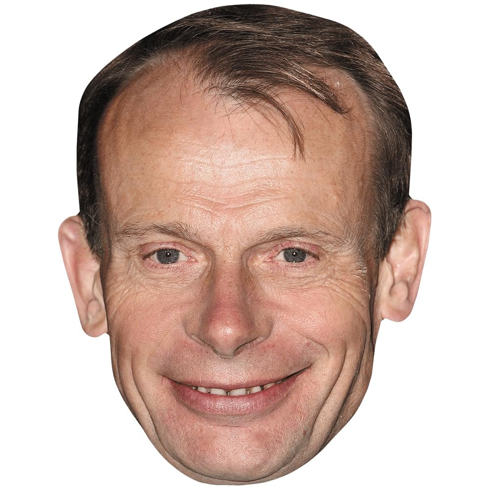 Andrew Marr (Smile) Big Head. Larger than life mask.