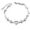 Bracelet Jewelry Stainless Steel Bracelet Heart-Shaped Silver Bracelet And Women S Bracelet Snap Clasp Bracelet Jewelry Wedding Gift Bracelet view 1