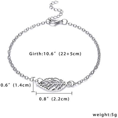 Bracelet Jewelry Stainless Steel Bracelet Female Hollow Silver Bracelet Jewelry Gift Plant Charm Bracelet Engagement Wedding Reception Gift Jewelry