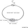 Bracelet Jewelry Stainless Steel Bracelet Female Hollow Silver Bracelet Jewelry Gift Plant Charm Bracelet Engagement Wedding Reception Gift Jewelry view 1