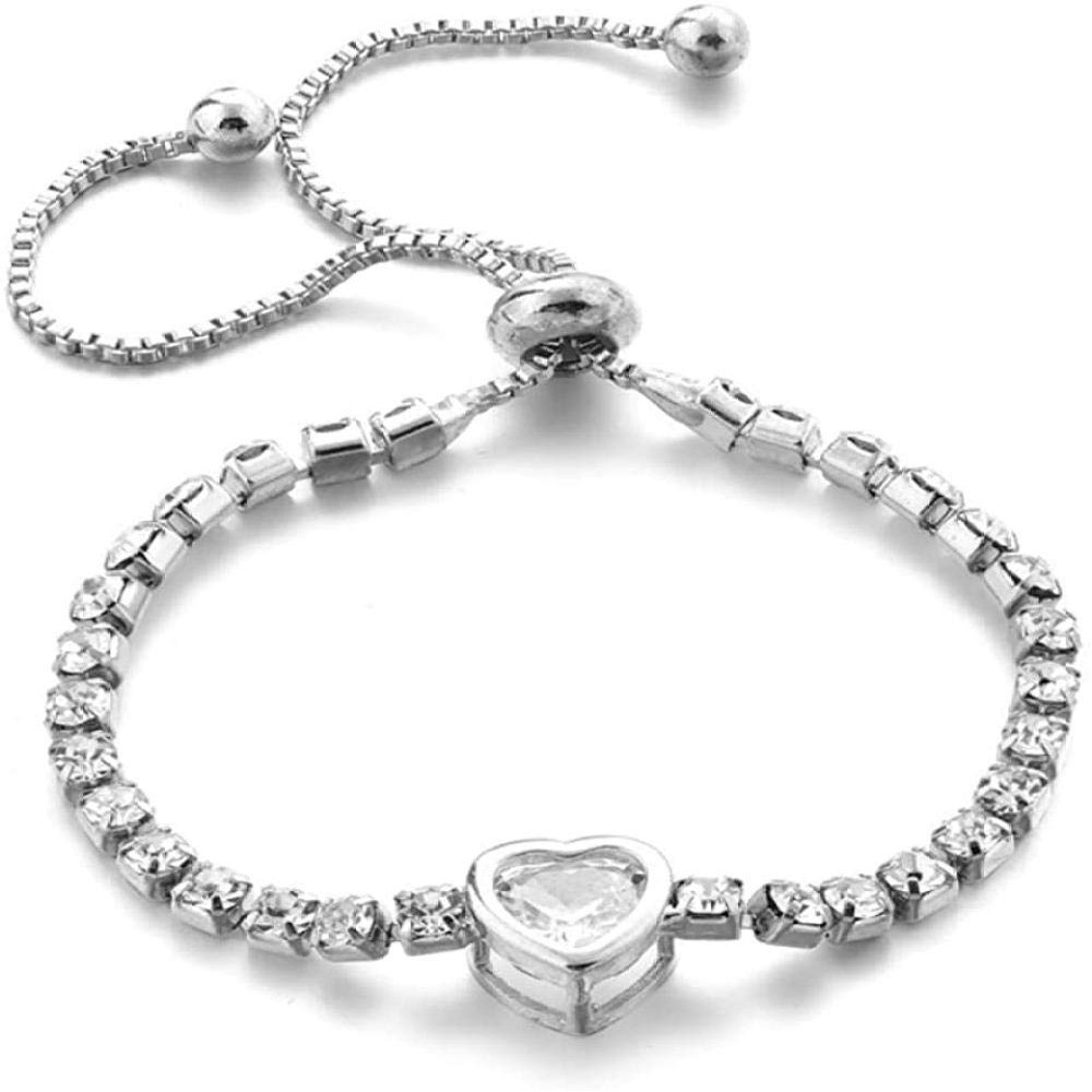 Bracelet Jewelry Bracelet Crystal Heart Cubic Zirconia Bracelet And Bracelet Glamour Female Bracelet Jewelry Wedding Chain Bracelet