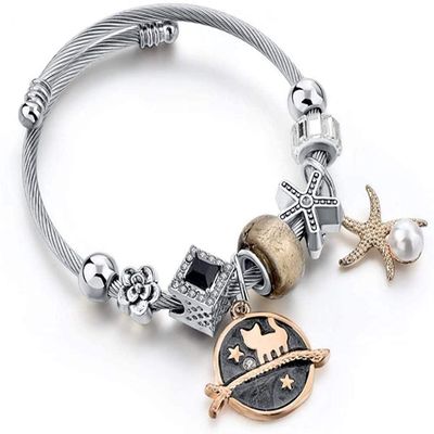 Bracelet Jewelry Bracelet Brown Cat In Starry Sky Bracelet Bracelet Bracelet Pearl Charm Women Silver Starfish Bracelet