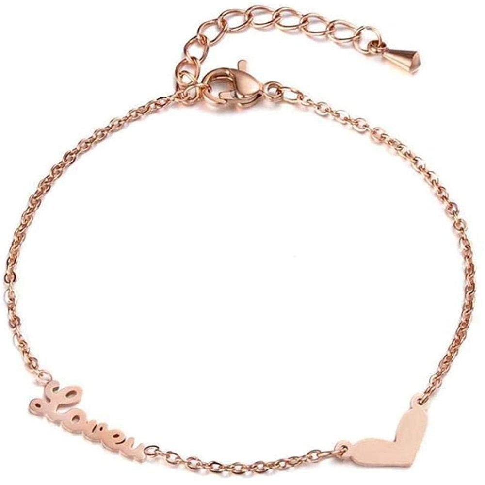 Bracelet Jewelry Stainless Steel Bracelet Romantic Heart-Shaped Lover Bracelet Jewelry Titanium Steel Charm Female Bracelet