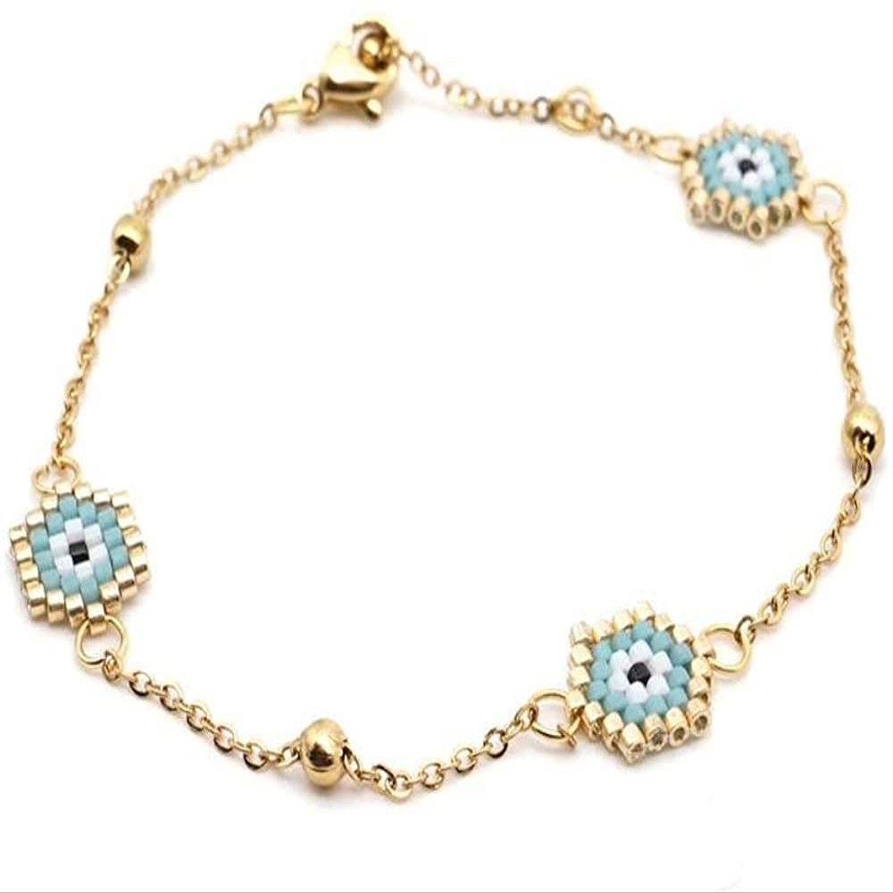Bracelet Jewelry Bracelets Evil Eye Bracelet For Women Pulseras Mujer Jewelry Insta Bijoux Stainless Steel Gold Chain