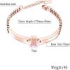 Bracelet Jewelry Stainless Steel Bracelet Stainless Steel Inlaid Cz Crystal Bracelet Ladies Adjustable Rose Gold Party Jewelry Gift view 2