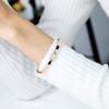 Bracelet Jewelry Stainless Steel Bracelet Stainless Steel Inlaid Cz Crystal Bracelet Ladies Adjustable Rose Gold Party Jewelry Gift view 3