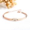 Bracelet Jewelry Stainless Steel Bracelet Stainless Steel Inlaid Cz Crystal Bracelet Ladies Adjustable Rose Gold Party Jewelry Gift view 4