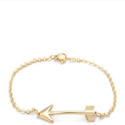 Bracelet Jewelry Bracelet Stainless Steel Chain Bracelet Arrow Gold Cubic Zirconia Bracelet Women Men Jewelry Gift