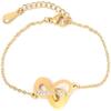 Bracelet Jewelry Bracelet Stainless Steel Chain Bracelet Heart Infinite Symbol Gold Cubic Zirconia Bracelet Jewelry Gift view 1