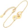 Bracelet Jewelry Bracelet Stainless Steel Chain Bracelet Heart Infinite Symbol Gold Cubic Zirconia Bracelet Jewelry Gift view 2