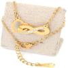 Bracelet Jewelry Bracelet Stainless Steel Chain Bracelet Heart Infinite Symbol Gold Cubic Zirconia Bracelet Jewelry Gift view 3