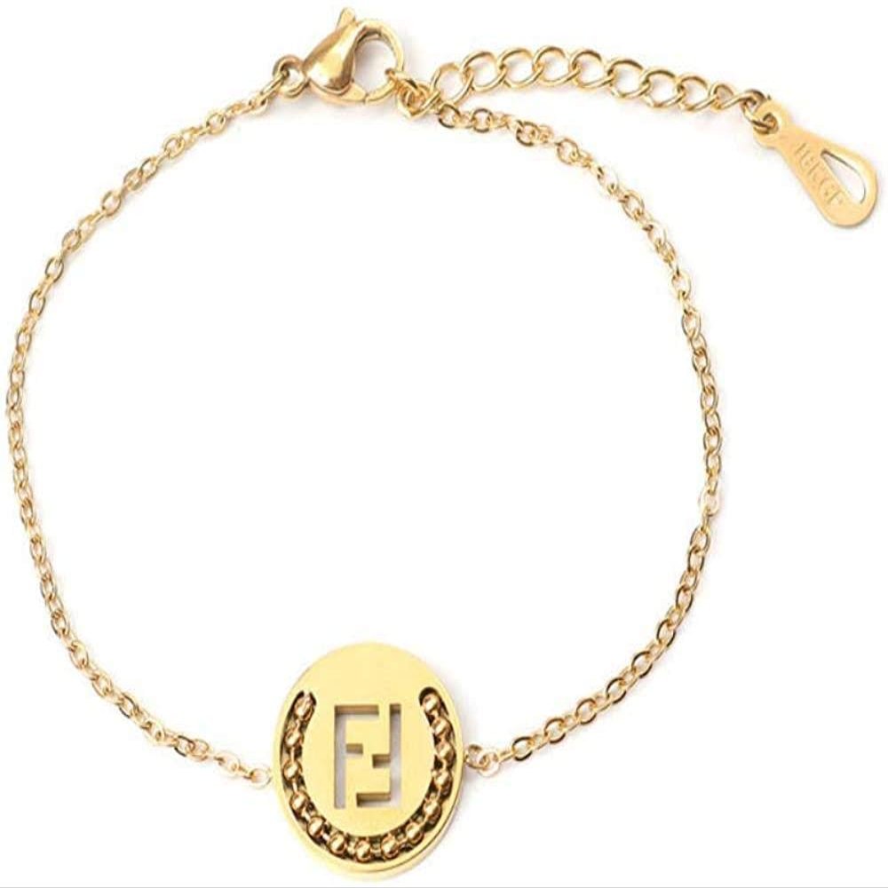 Bracelet Jewelry Bracelet Stainless Steel Chain Bracelet Round Hollow F Gold Braceletwomen Jewelry Gift