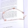 Bracelet Jewelry Stainless Steel Bracelet Stainless Steel Bracelet Roman Numerals Rose Gold Color Rhinestone Couple Engagement Jewelry view 3