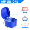 KISEER Denture Bath Case Cup Box Holder Storage Soak Container with Strainer Basket for Travel Cleaning (Blue) view 2