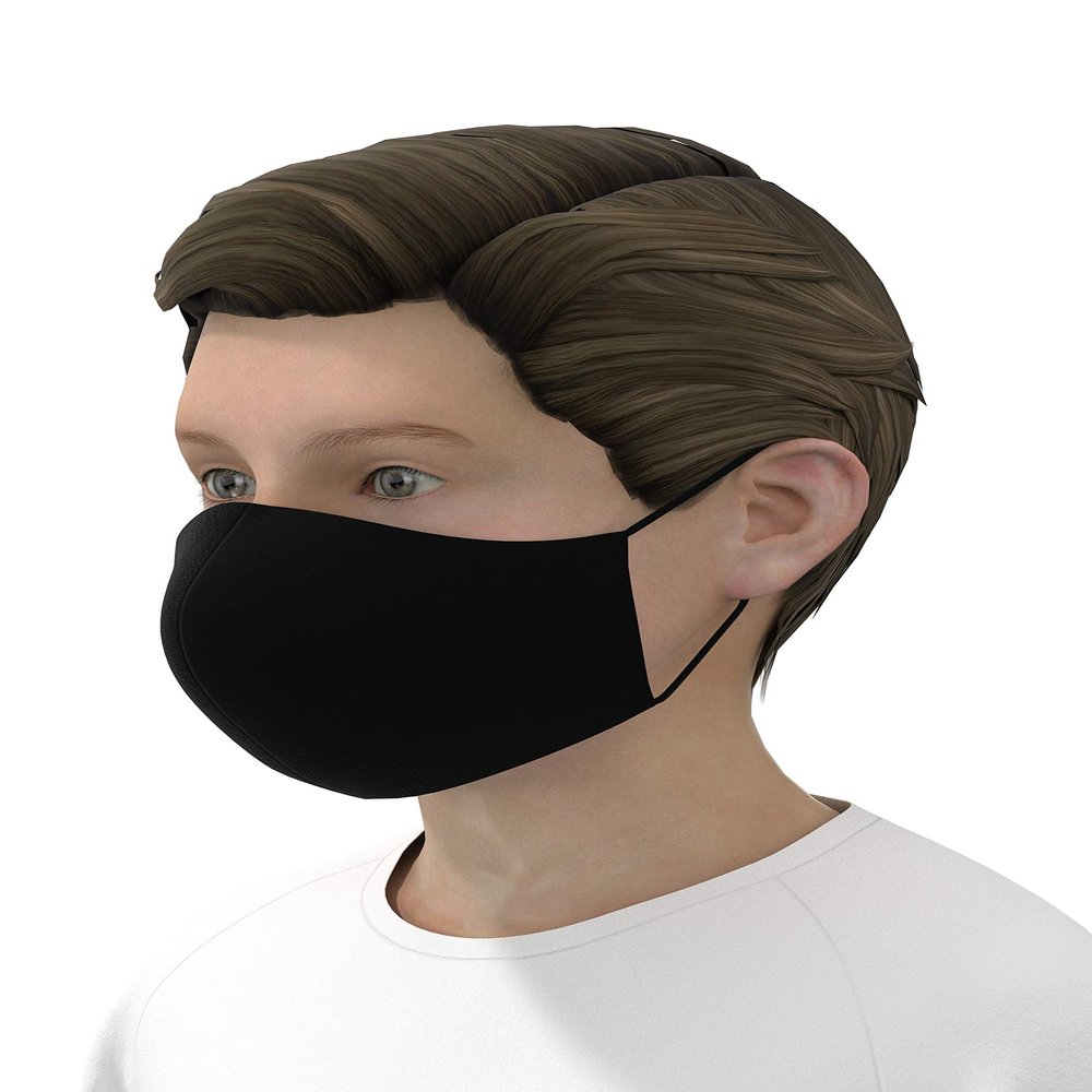 AVANTEX Cotton Community Mask 141034200-999-H Pack of 3 Black