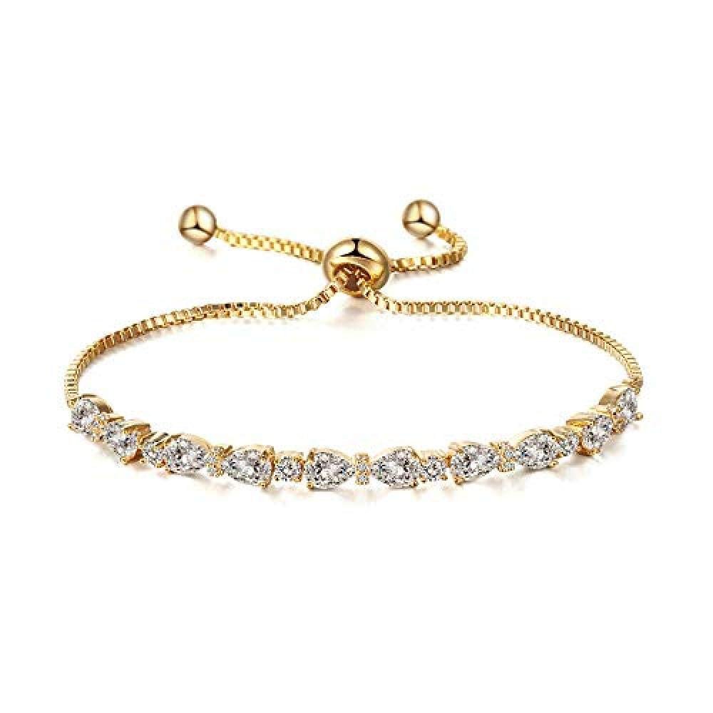 Bracelet Jewelry Women S Adjustable Bracelet Water Drop Pull Zircon Bracelet