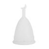 2Pcs Silicone Menstrual Cup, Reusable Period Feminine Lady Hygiene Cup Comfortable Alternative Protection for Tampons and Cloth Sanitary Napkins (White) view 1