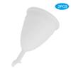2Pcs Silicone Menstrual Cup, Reusable Period Feminine Lady Hygiene Cup Comfortable Alternative Protection for Tampons and Cloth Sanitary Napkins (White) view 3