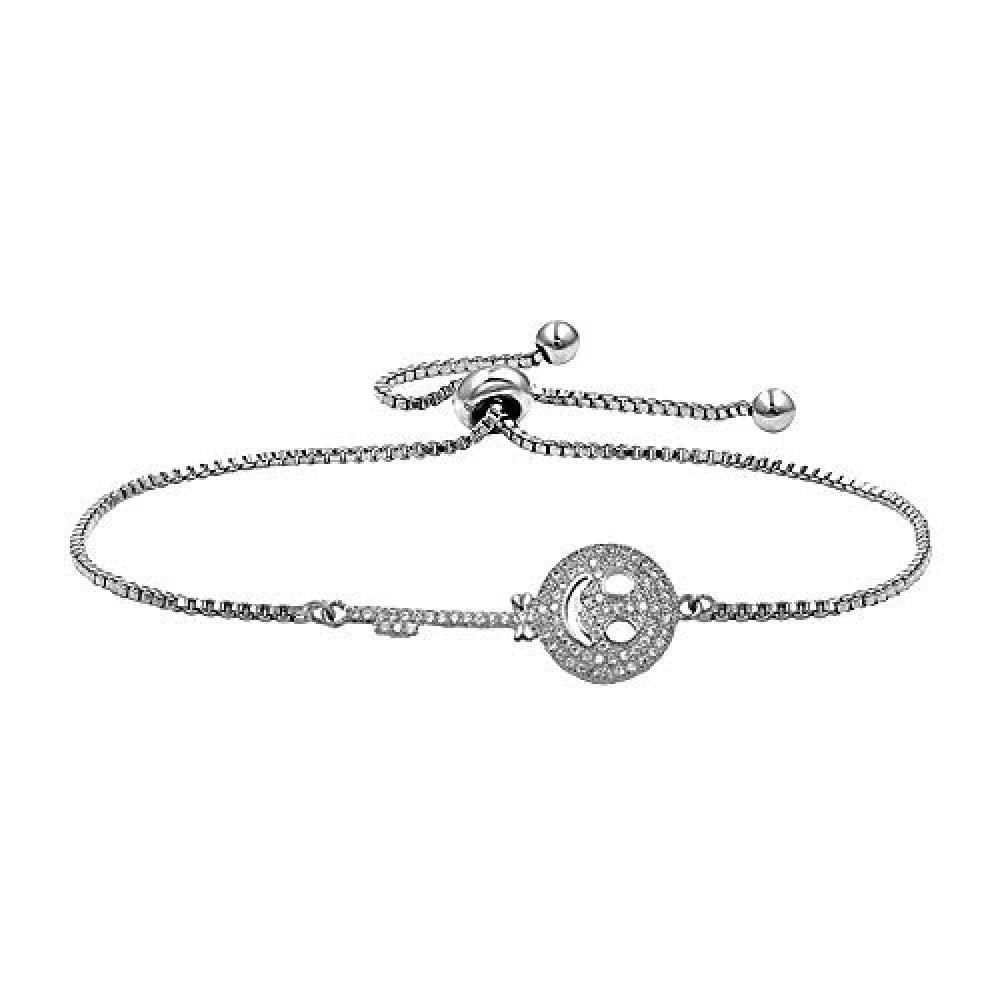 Bracelet Jewelry Ladies Bracelet Round Smile Face Micro-Set Zircon Bracelet