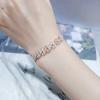 Bracelet Jewelry Adjustable Micro Inlaid Diamond Bracelet Ladies Leaf Zircon Bracelet view 2