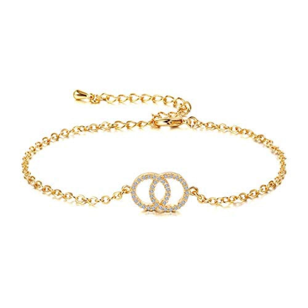 Bracelet Jewelry Women S Bracelet Simple Double Ring With Zircon Bracelet