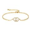 Bracelet Jewelry Women S Bracelet Simple Double Ring With Zircon Bracelet view 1