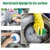 10 Pieces Silicone Dish Sponge Silicone Scrubber Sponge Reusable Kitchen Scrubbing Cleaning Sponge Soft Dish Scrubber for Dishes Fruit Vegetable view 3