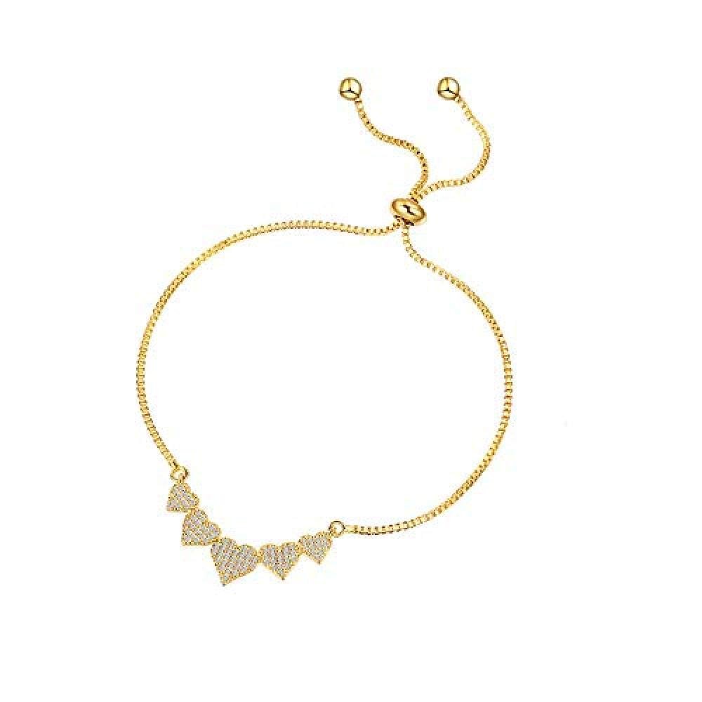 Bracelet Jewelry Women S Bracelet Micro-Set Heart Zircon Pull Bracelet