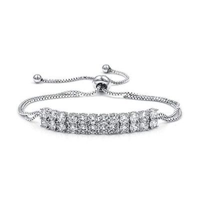 Bracelet Jewelry Women S Bracelet Double Row Round Zircon Crystal Bracelet