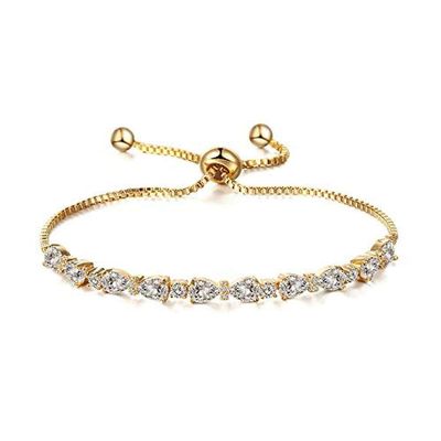 Bracelet Jewelry Women S Adjustable Bracelet Water Drop Pull Zircon Bracelet