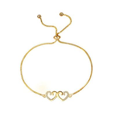 Bracelet Jewelry Women S Bracelet Simple Copper Inlaid Zircon Love Bracelet