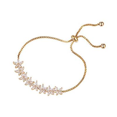 Bracelet Jewelry Women S Adjustable Bracelet Simple Flower Zircon Bracelet