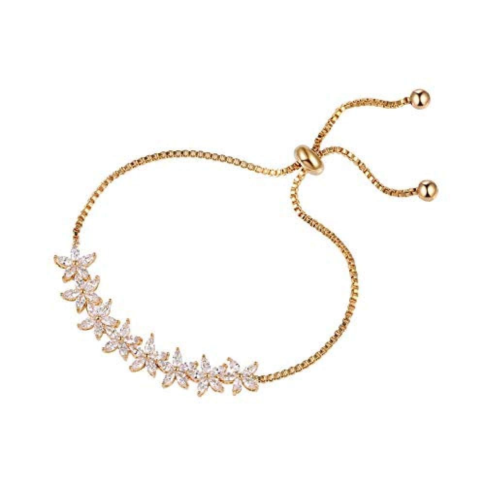 Bracelet Jewelry Women S Adjustable Bracelet Simple Flower Zircon Bracelet