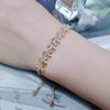 Bracelet Jewelry Women S Adjustable Bracelet Simple Flower Zircon Bracelet view 3