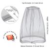 Cinvo Head Net Hat - Bug Face Netting for No See Ums, Insects & Gnats - Spacious Net Room - Free Stock Pouches - Grey view 2
