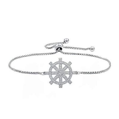 Bracelet Jewelry Women S Bracelet Rudder Copper Micro-Set Zircon Pull Bracelet